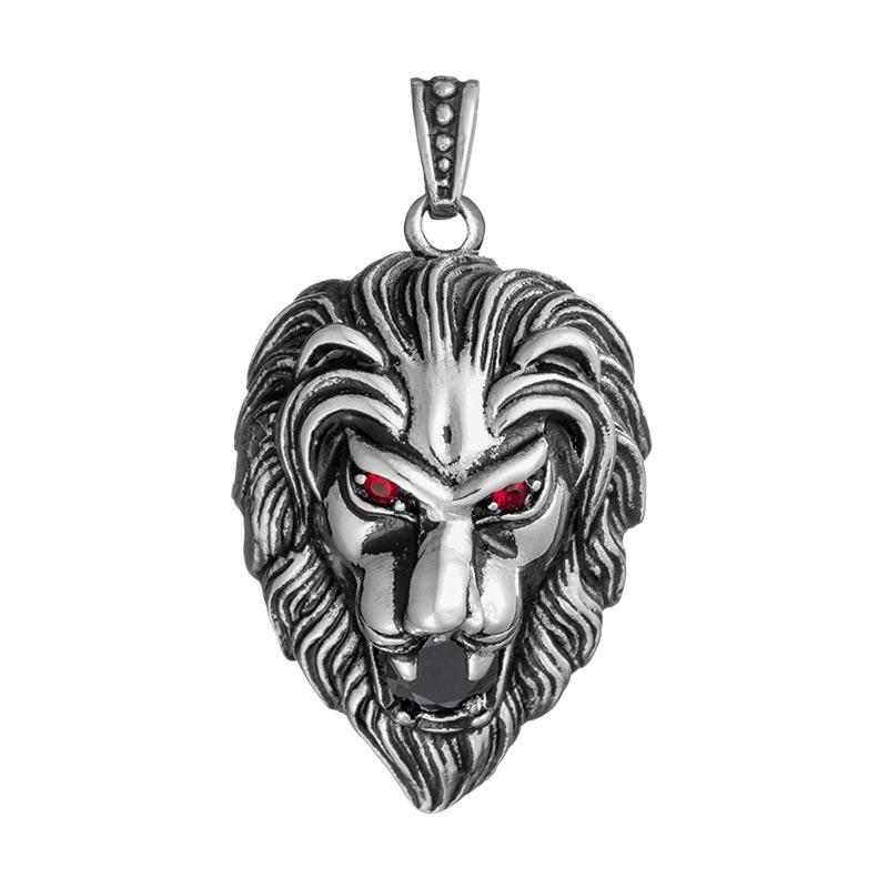 guardian lion biker pendant surgical stainless steel